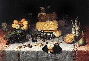 Floris van Dyck Still Life with Cheeses Sweden oil painting artist